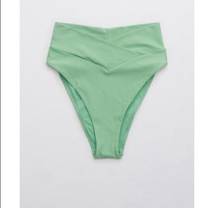 Aerie Crossover High Cut Cheeky Bikini Bottom